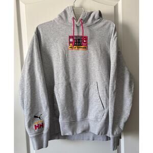 Puma X Helly Hansen Hoodie Mens Large Gray Tailored For Sport Sweatshirt Adult L